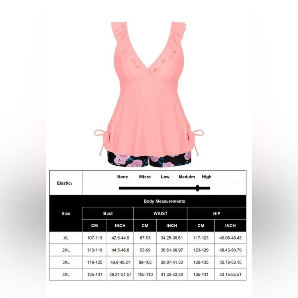 Peach Ruffle V-Neck Women's Swim Top Size XL
🍑TOP ONLY🍑 NWOT - Picture 3 of 5